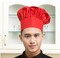 Chef Apron Hat Set, Chef Hat and Kitchen Adult Adjustable Baker Costume Apron for Men and Women Father's Day Present (Red)